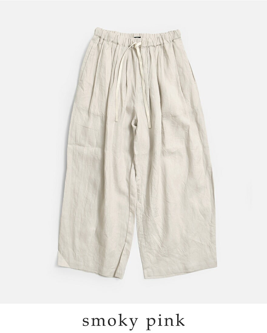 30%OFF】tissu ティシュ フレンチリネン / 東炊きストライプ ギャザー