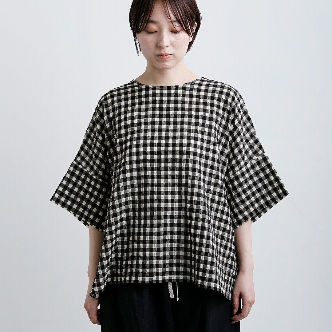 シースルーギンガムシャツ 再入荷】シースルーギンガムシャツ(ホワイト) - seventen