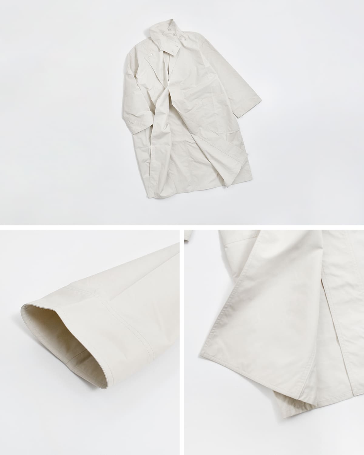 anukeのStandcollar Long Coat アイボリー ànuke online store（アンヌーク） / Standcollar Long