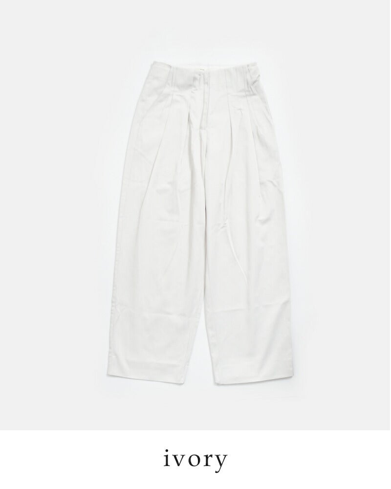 anuke アンヌーク ツイル タック ルーズ ワイドパンツ Twill Loose