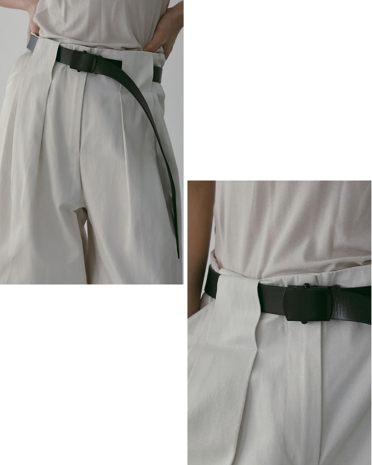 anuke アンヌーク ツイル タック ルーズ ワイドパンツ Twill Loose