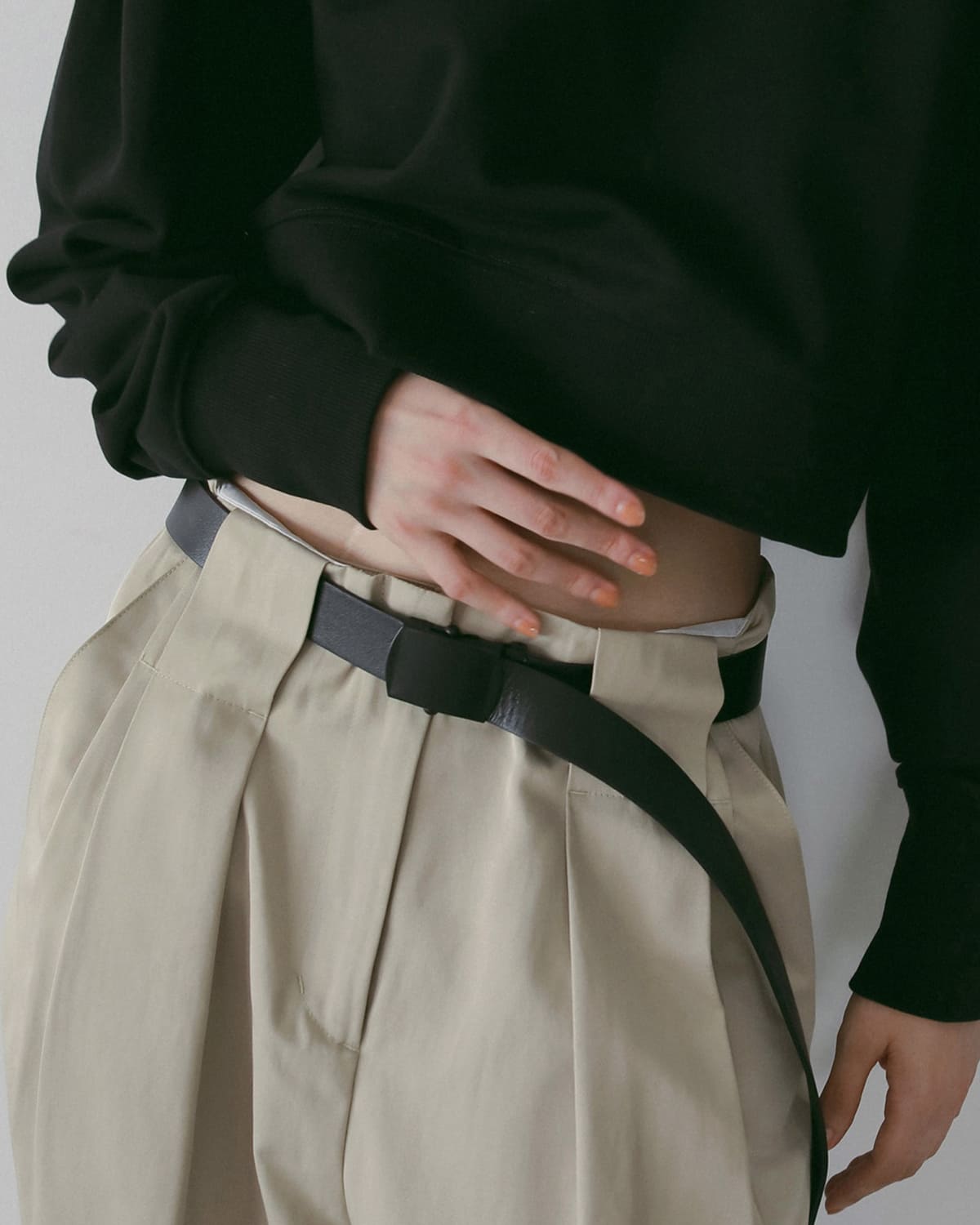 anuke アンヌーク ツイル タック ルーズ ワイドパンツ Twill Loose
