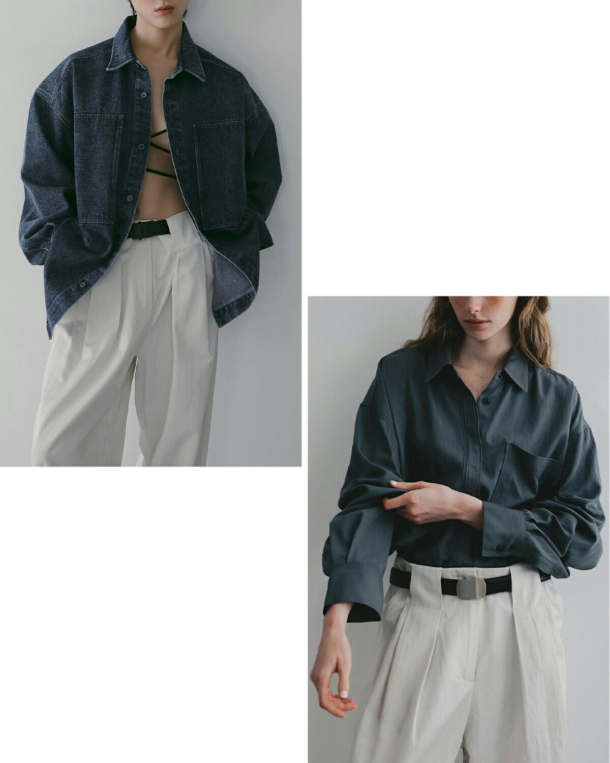 anuke アンヌーク ツイル タック ルーズ ワイドパンツ Twill Loose