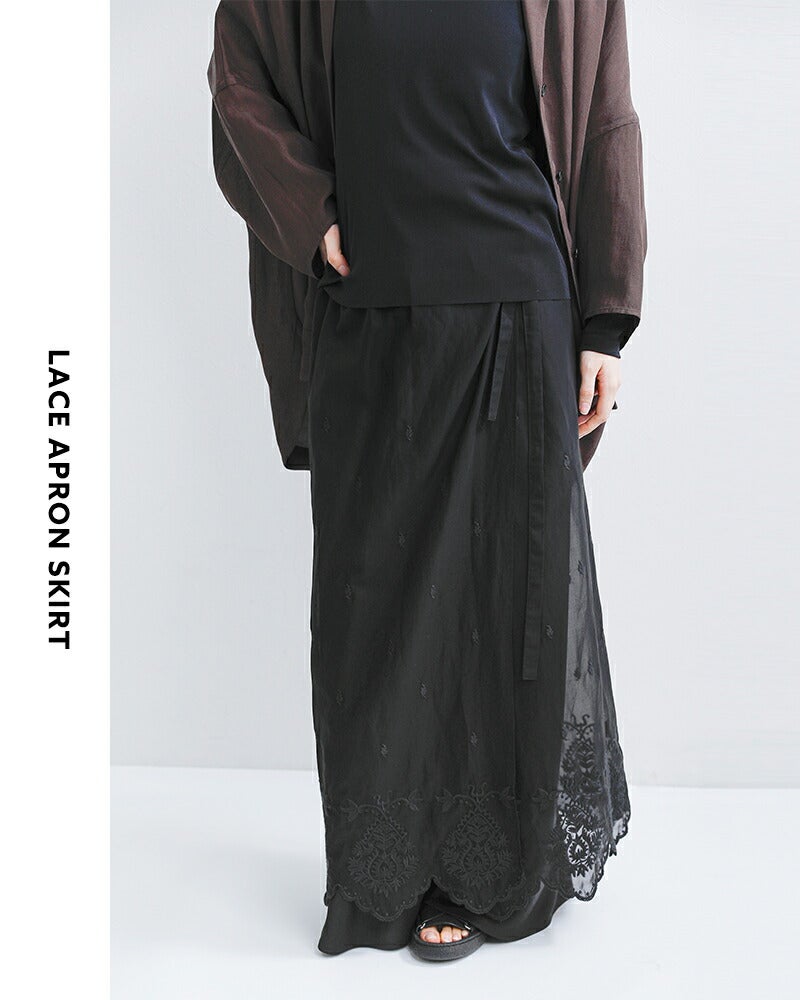 Shinzone シンゾーン コットン レース エプロン スカート LACE APRON