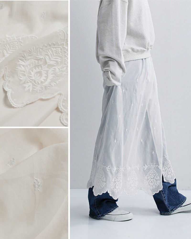 Shinzone シンゾーン コットン レース エプロン スカート LACE APRON