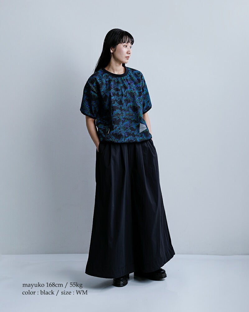 and wander アンドワンダー プリント ウィンドTシャツ printed wind T
