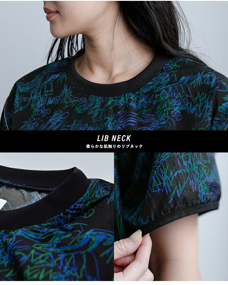 and wander アンドワンダー プリント ウィンドTシャツ printed wind T