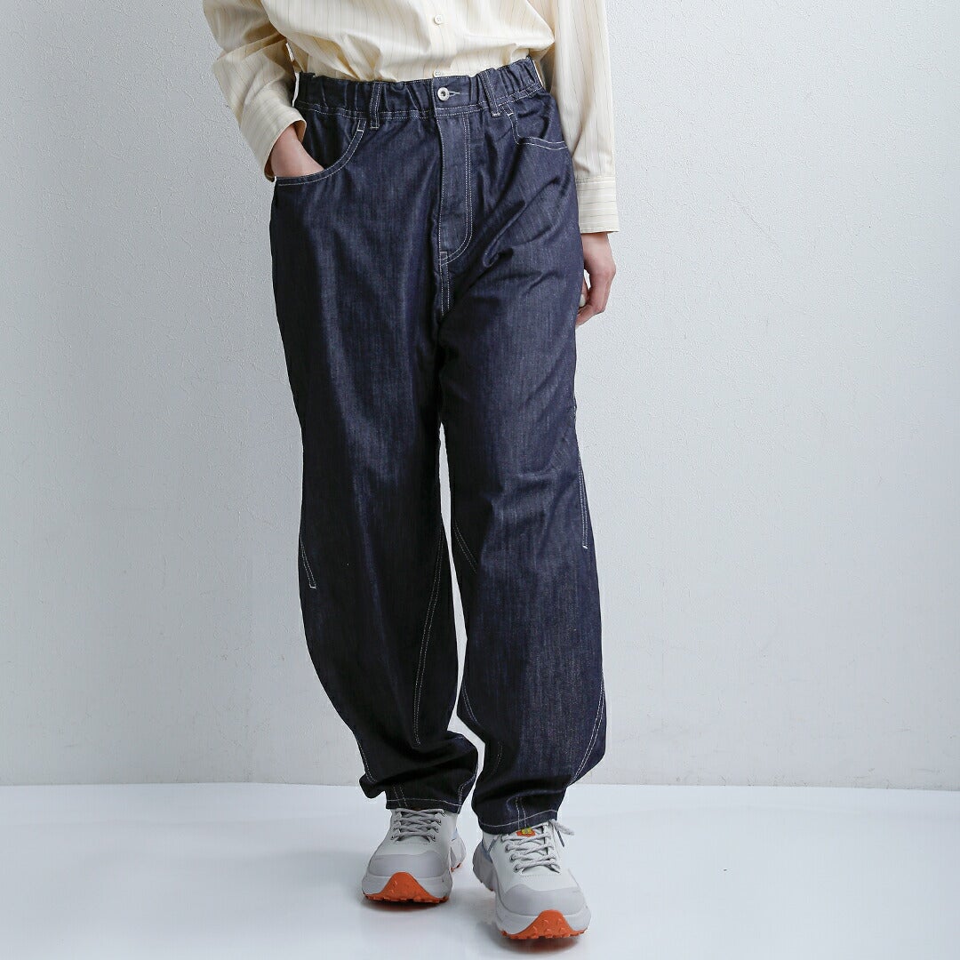 and wander アンドワンダー デニムワイドパンツ WS Black and wander アンドワンダー ドライイージーデニム ワイドパンツ dry
