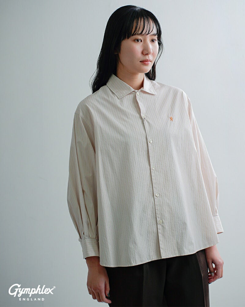 美品 ジムフレックス コットンストライプチュニックシャツ ボリューム袖 Aライン 000000048878-09.jpg?size=l&w=