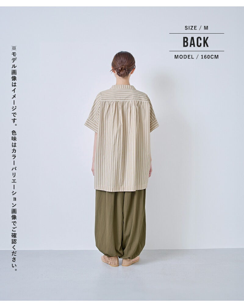 kelen ケレン フラワーレース刺繍 ストライプ ブラウス “LACIEL