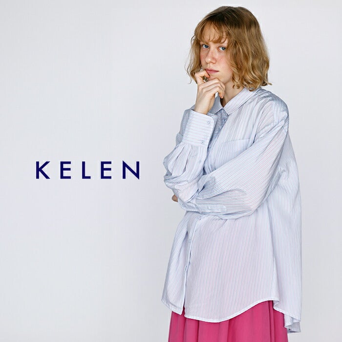 kelen ケレン シアーストライプ シャツ “TESSA” lkl26hbl2287
