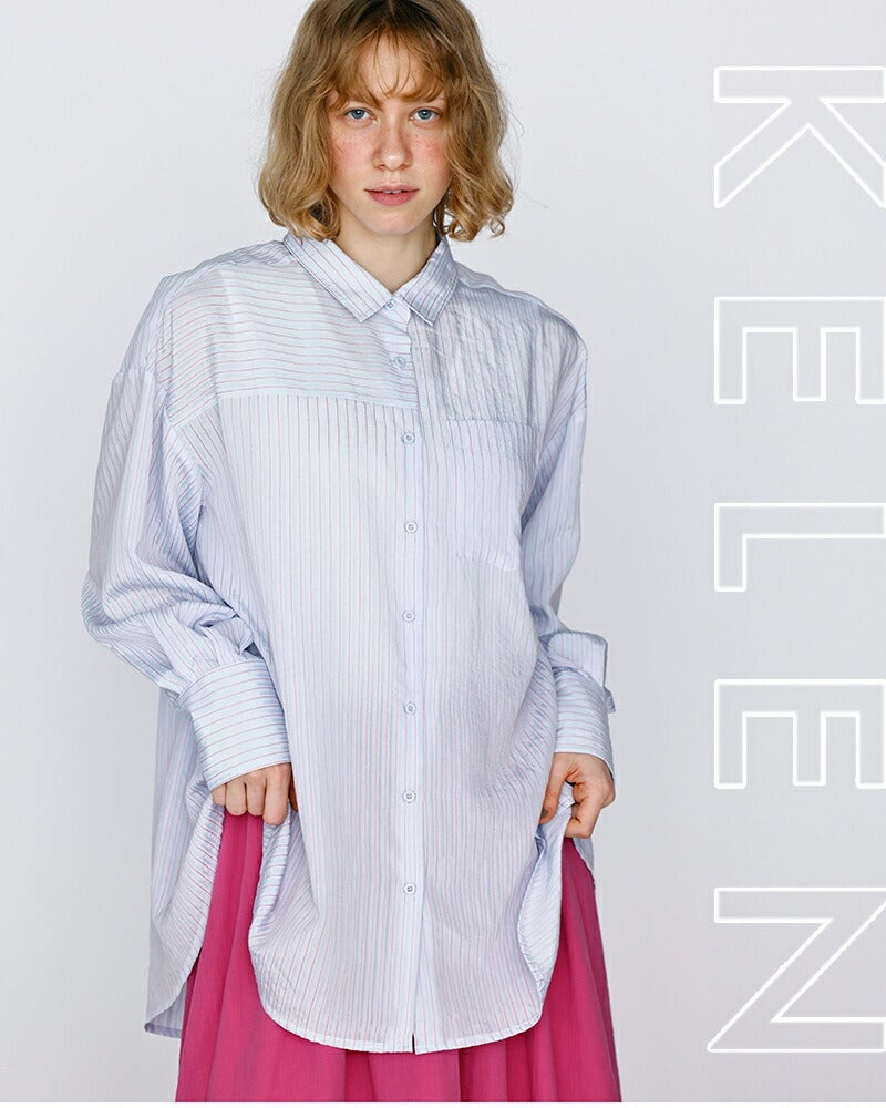 kelen ケレン シアーストライプ シャツ “TESSA” lkl26hbl2287