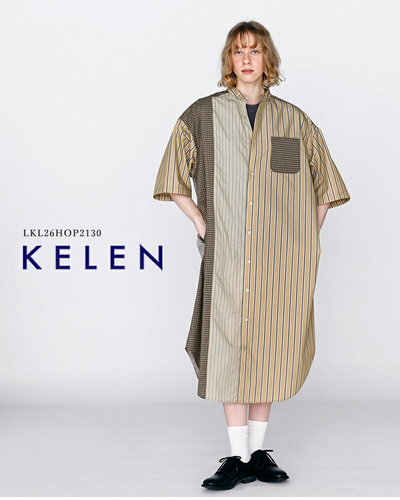 kelen ケレン パネルデザイン 切替 シャツワンピース “SERI