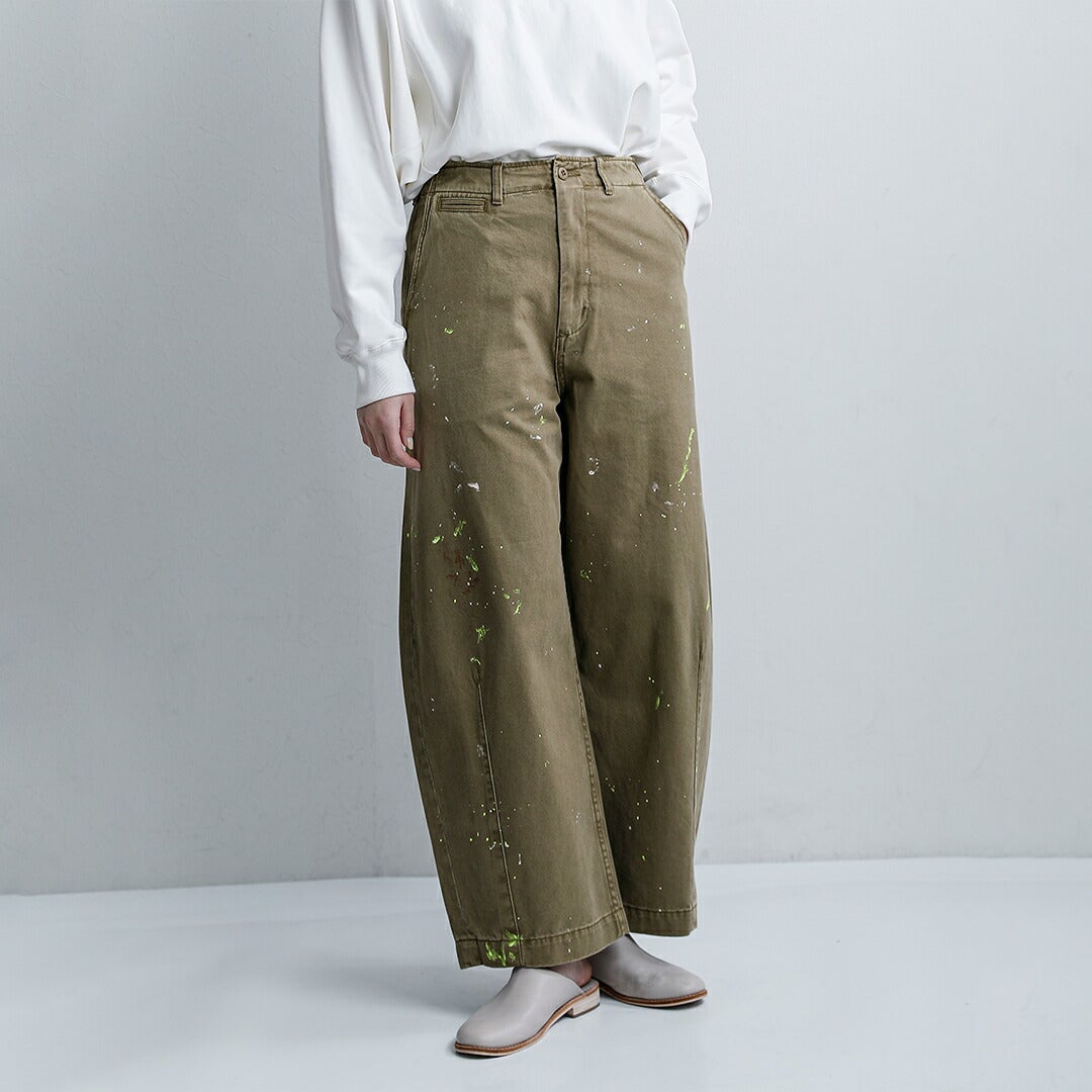 K*O様 DIALRANGE オリーブグリーン ワイドパンツ2XL ワイドスラックスgreen | ok.soon