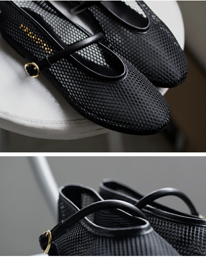 VELETTO ベレット シンセティックレザー メッシュ ストラップ バレエ
