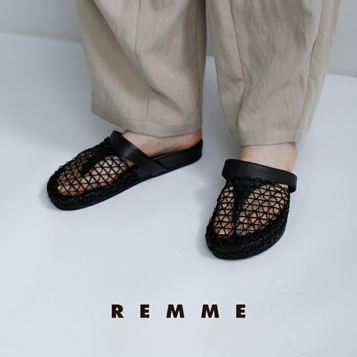レメ フラットサンダル REMME 2025春夏新作 REMME（レメ） サンダル 「REMME/レメ」フラットサンダル シルバー