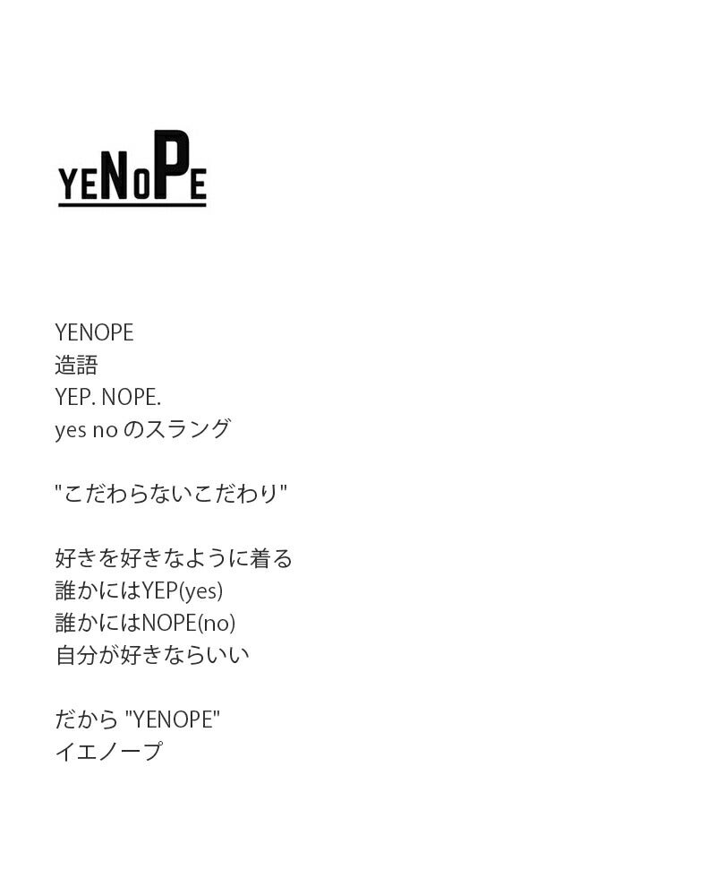 YENOPE イエノープ デニム オールインワン “Feast All in One” ye-p