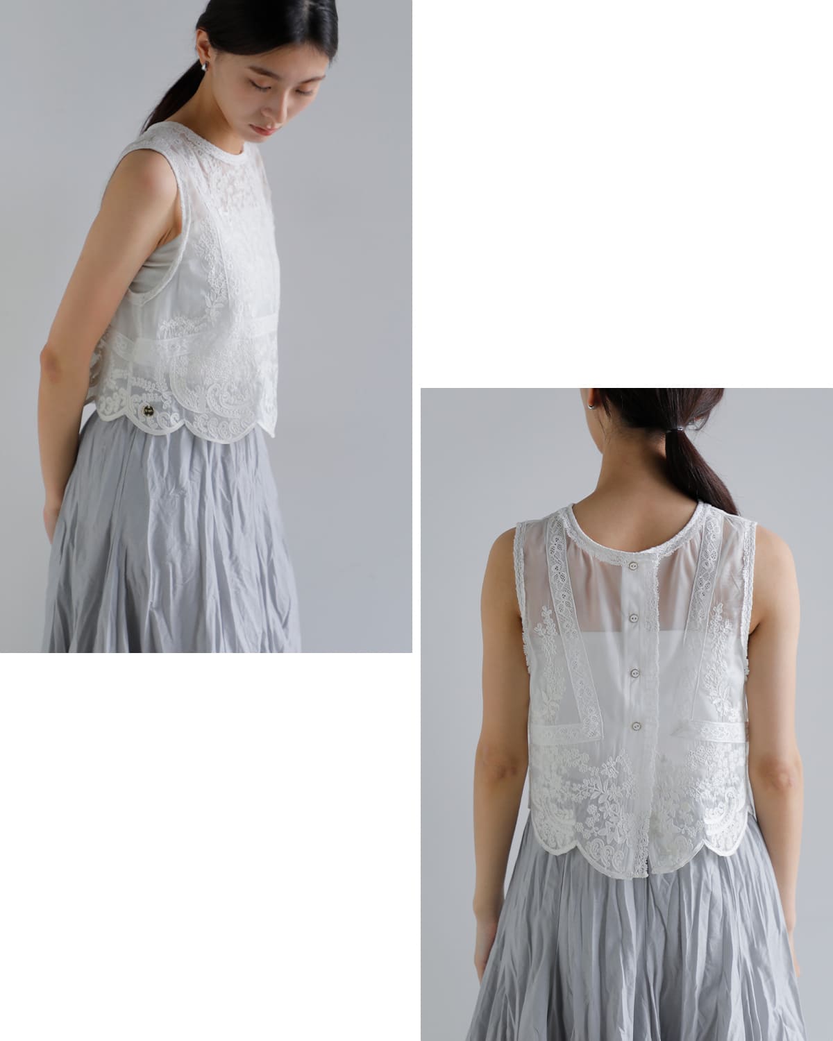 Pheeta フィータ レース ベスト “Maria” ph015c-12 2026ss新作