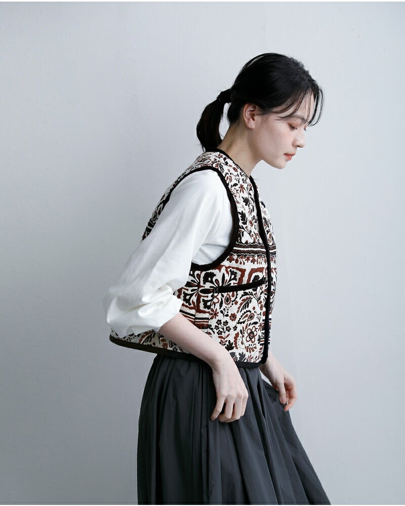 LAVENHAM ラベンハム ジャカード クロップド ソーンハム ベスト