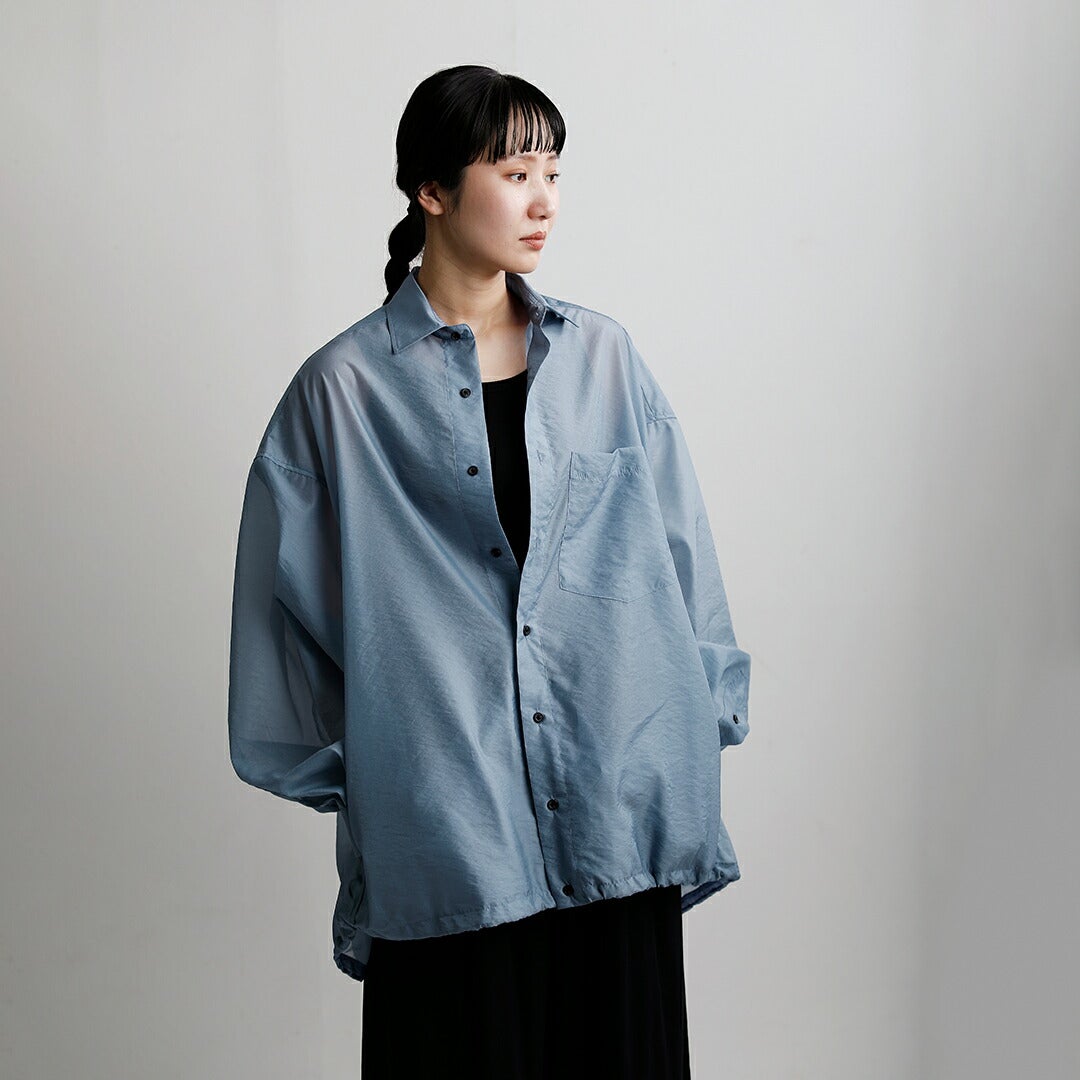 マノンフリップ　manonfripes シャツ MANON（マノン） フレンチリネンフリルスリーブ アミカルシャツ