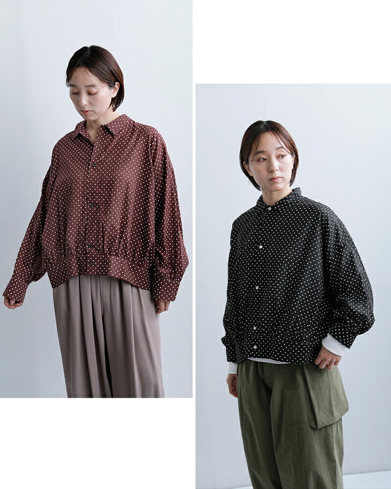 40%OFF】Veritecoeur ヴェリテクール ドット ギャザー ブラウス vc
