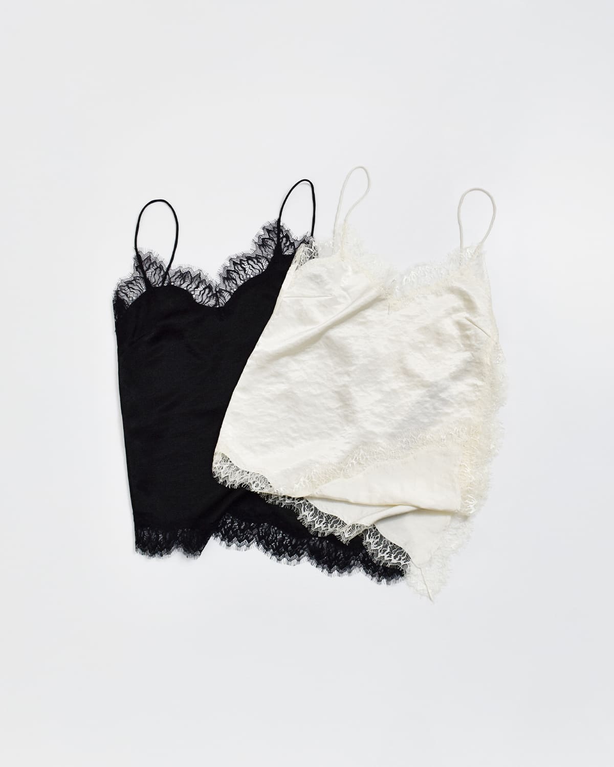 CREDONA クレドナ サテン レース キャミソール SATIN LACE CAMI