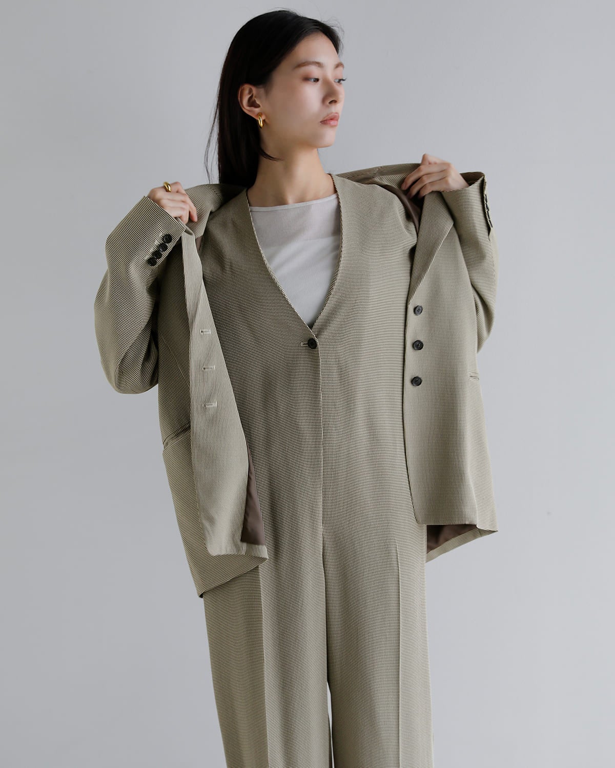 3こ1】【40%OFF】CREDONA クレドナ チェック ジャガード ジャンプ