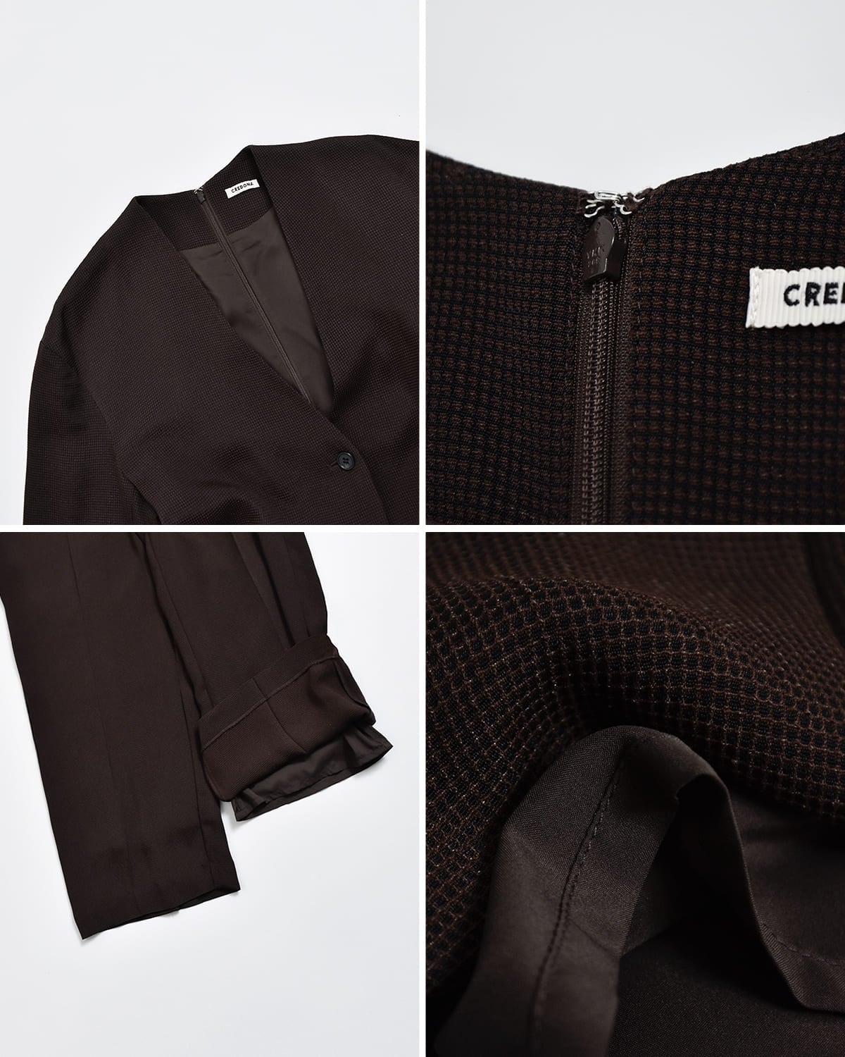 3こ1】【40%OFF】CREDONA クレドナ チェック ジャガード ジャンプ
