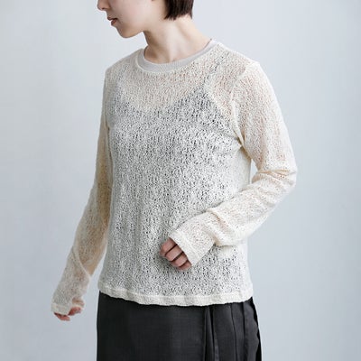 mizuiro ind ミズイロインド レース クルーネック Tシャツ 1-210080 