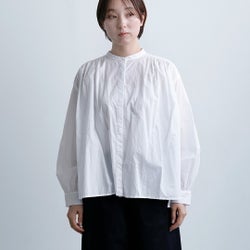 MidiUmi ミディウミ コットン ギャザー ワイド シャツ 3-73966261 