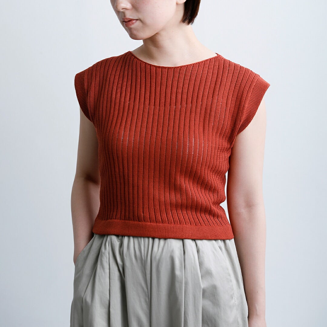 30%OFF】NIDO ニド コットンヤーン クロップベスト “CROP VEST” crop