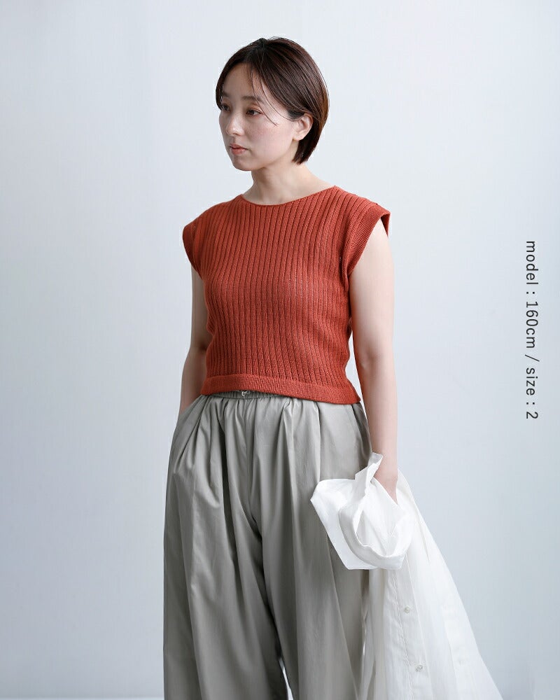 NIDO ニド コットンヤーン クロップベスト “CROP VEST” crop-vest