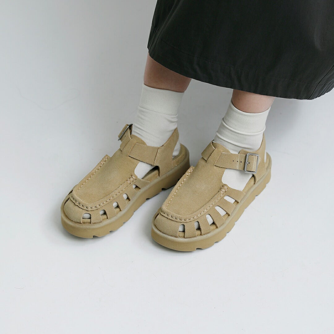 clarks クラークス レザー グルカサンダル meare-buckle レディース
