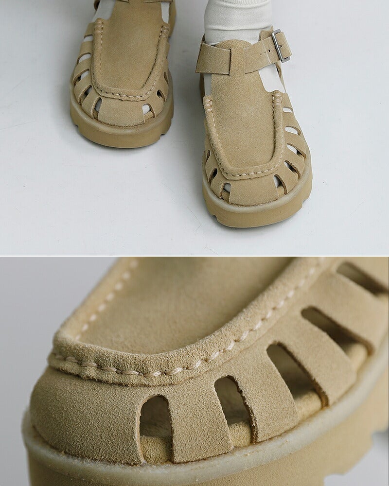 クーポン対象】clarks クラークス レザー グルカサンダル meare-buckle