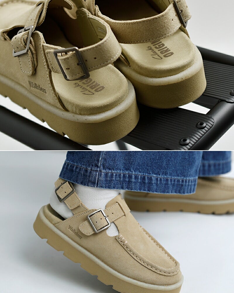 clarks クラークス スエード バックベルト サンダル meare-easy