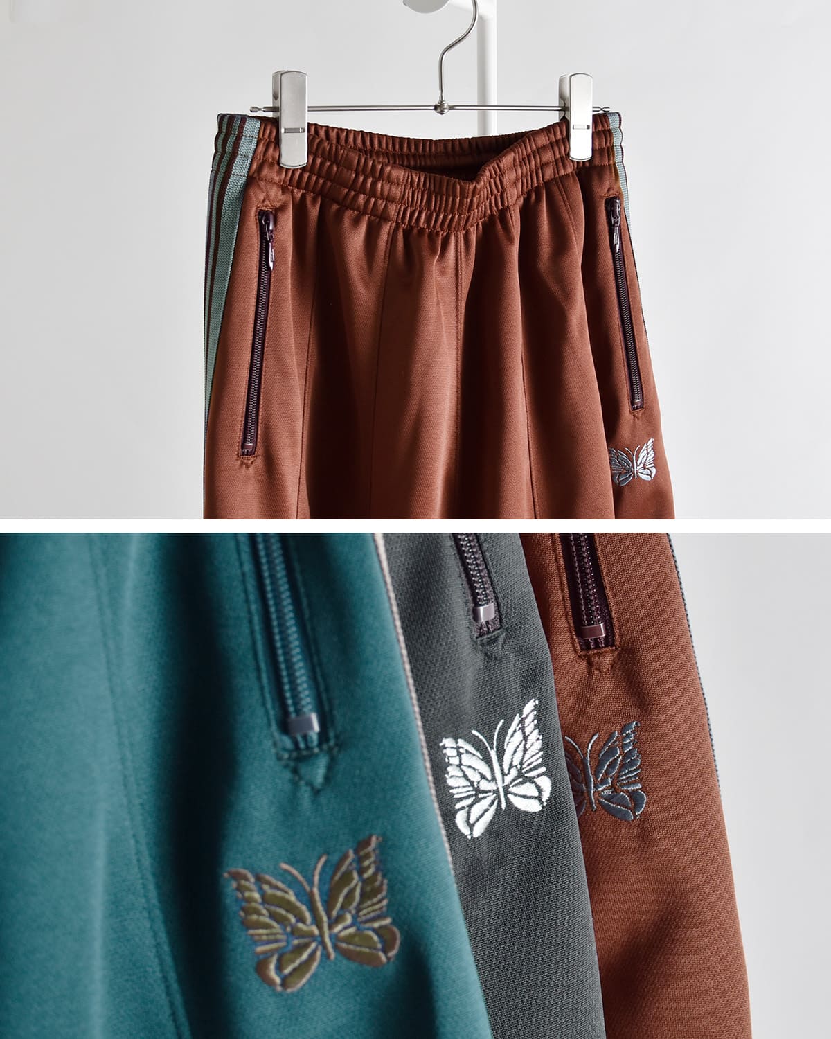 Needlesトラックパンツ track pant 別注　narrow XS Needles ニードルス ポリスムース トラックパンツ “Track Pant” sx410