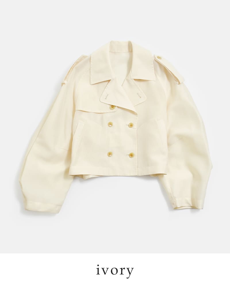 30%OFF】CLANE クラネ シアー ショート トレンチジャケット 10104-0543