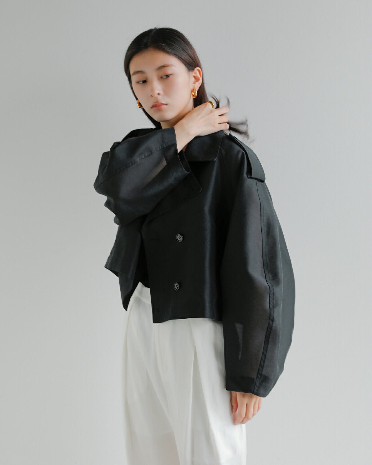 CLANE クラネ シアー ショート トレンチジャケット 10104-0543 2026ss