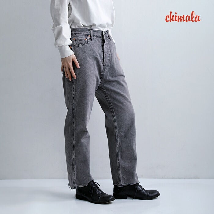 30%OFF】chimala チマラ ダブル幅 カラーデニム ワイド テーパード