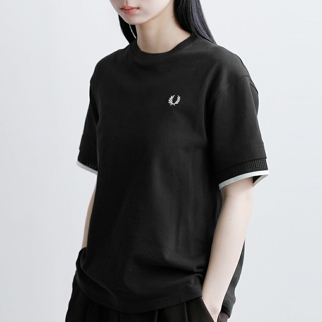 FRED PERRY フレッド ペリー メッシュ カフ ピケ 半袖Tシャツ MESH