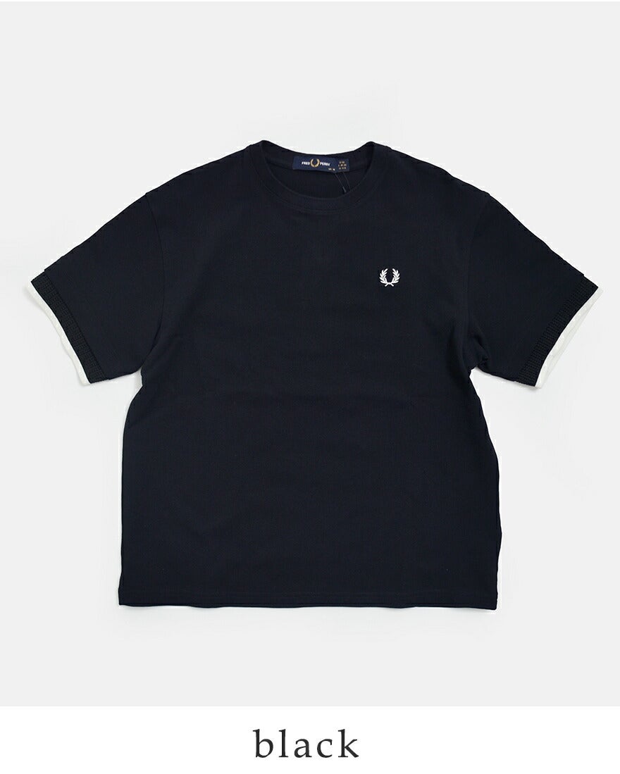 FRED PERRY フレッド ペリー メッシュ カフ ピケ 半袖Tシャツ MESH