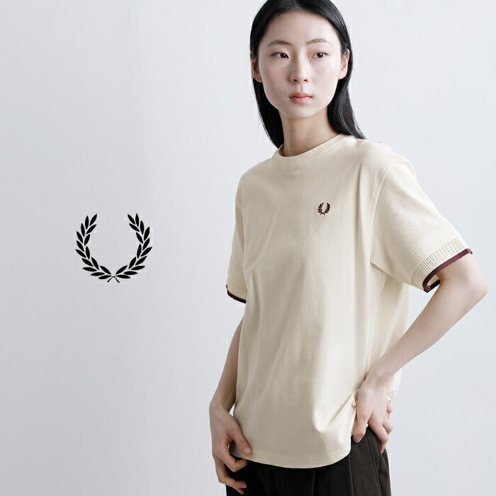 FRED PERRY フレッド ペリー メッシュ カフ ピケ 半袖Tシャツ MESH