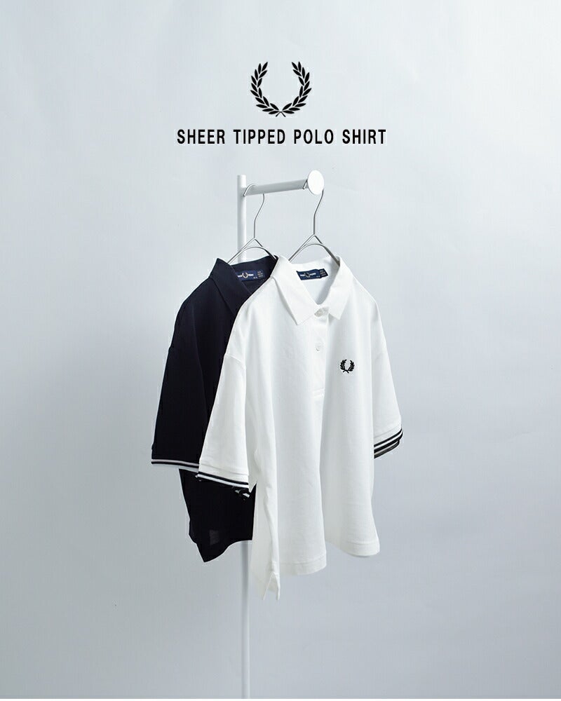 フレッドペリーポロシャツ　xs 新品 FRED PERRY フレッド ペリー シアー ティップド ポロシャツ SHEER