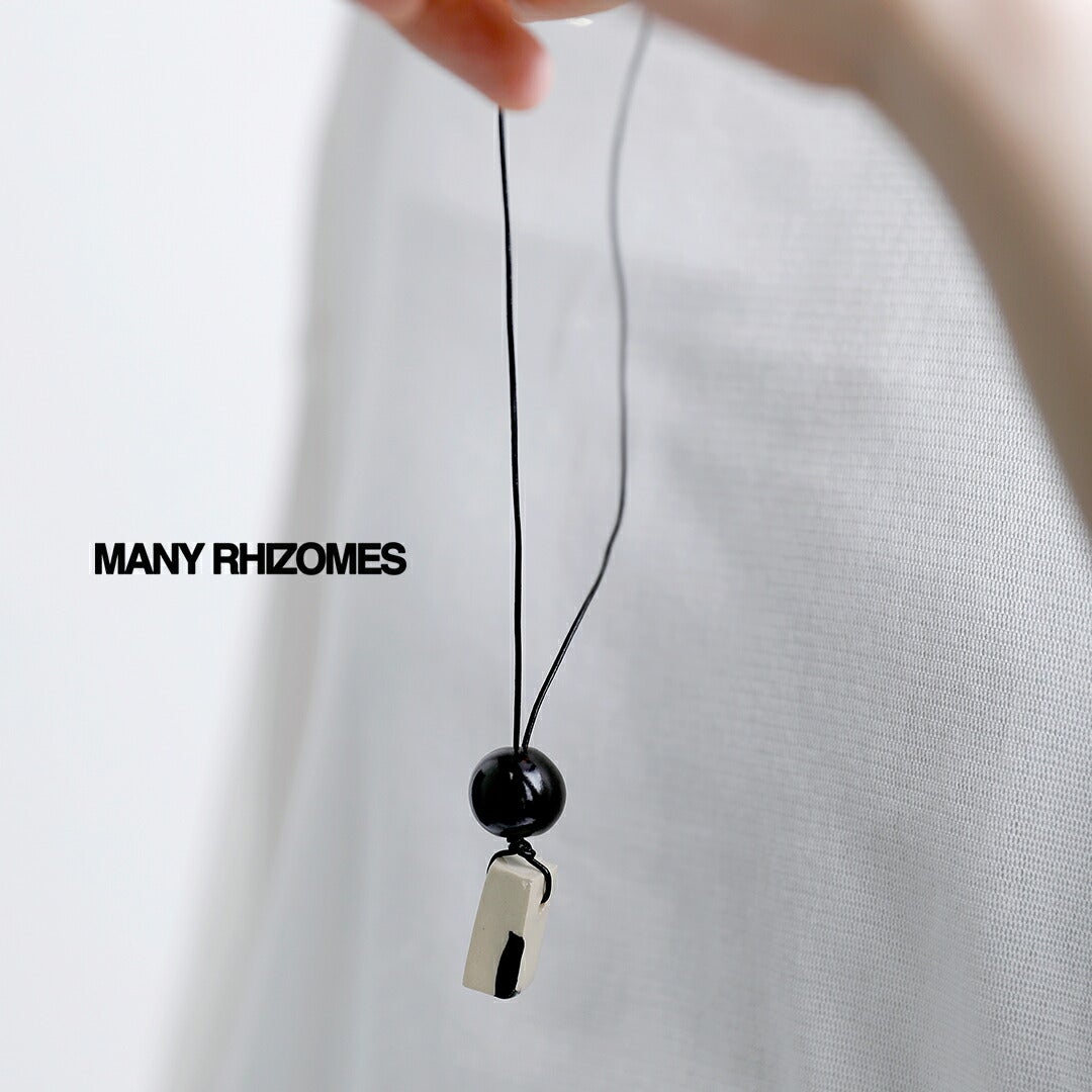 MANY RHIZOMES メニーライザームス レザーコード クレイビーズ