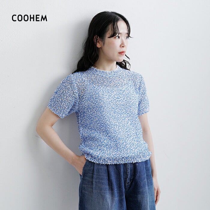 COOHEM コーへン シアー モール ニット プルオーバー 11-262-021