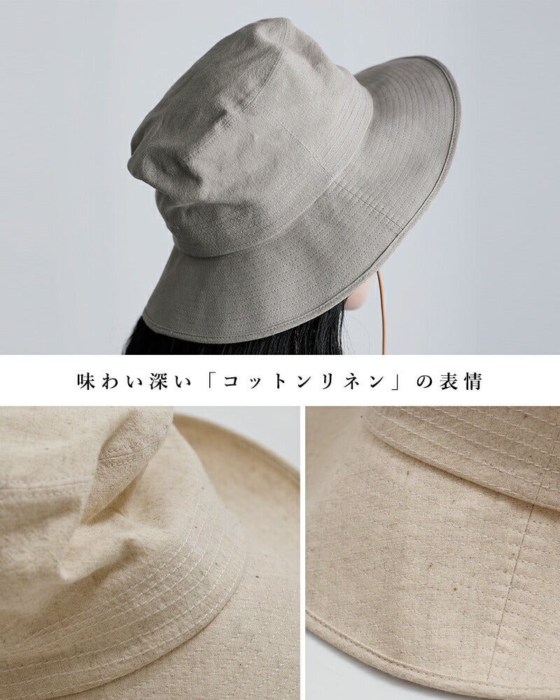 Nine Tailor ナインテイラー コットンリネン ハット “Cockspur Hat” n
