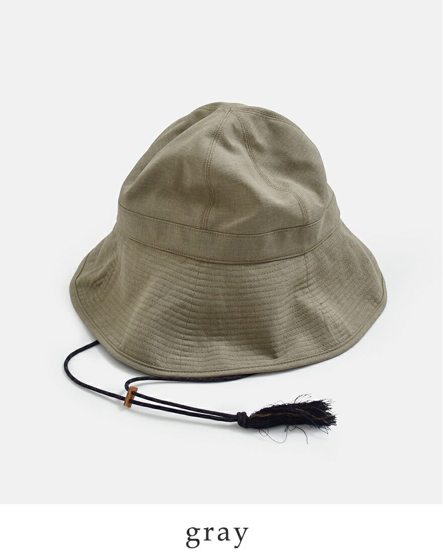 Nine Tailor ナインテイラー ストラップ付 ハット “Lupine Hat” n-1633