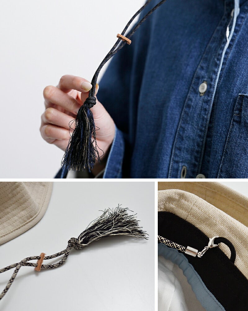 Nine Tailor ナインテイラー ストラップ付 ハット “Lupine Hat” n-1633