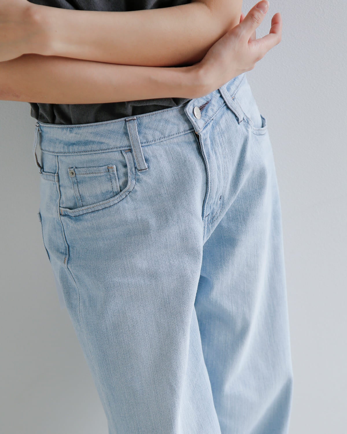 Healthy Denim ヘルシーデニム ミッドライズ ワイド ストレート デニム