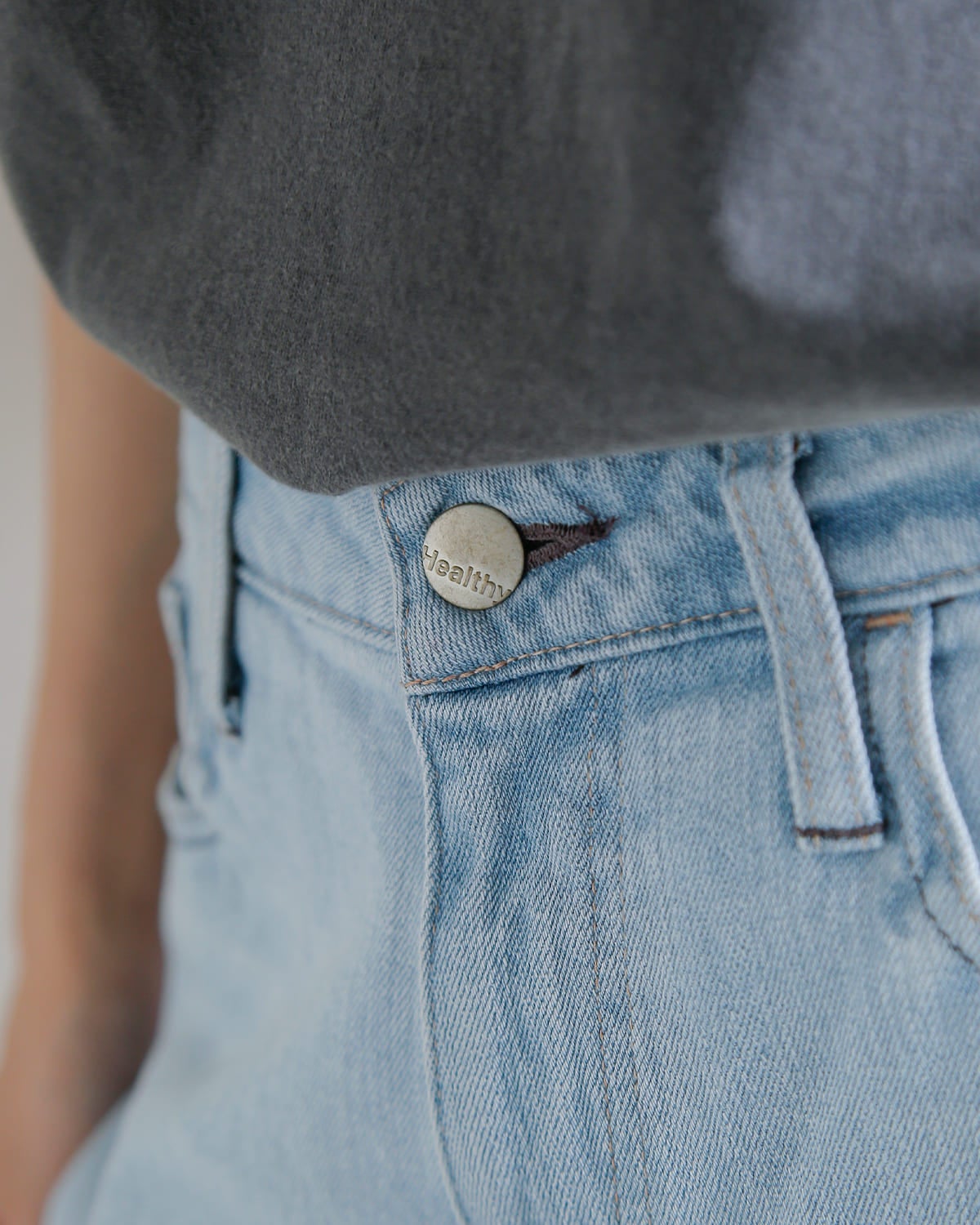 Healthy Denim ヘルシーデニム ミッドライズ ワイド ストレート デニム